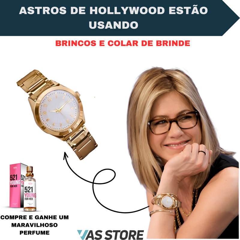 Relógio Feminino Vasluxury® + Brindes Exclusivos!